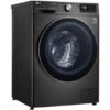Lave-linge à chargement frontal LG Série 9 10 kg avec Turbo Clean 360 – Acier noir