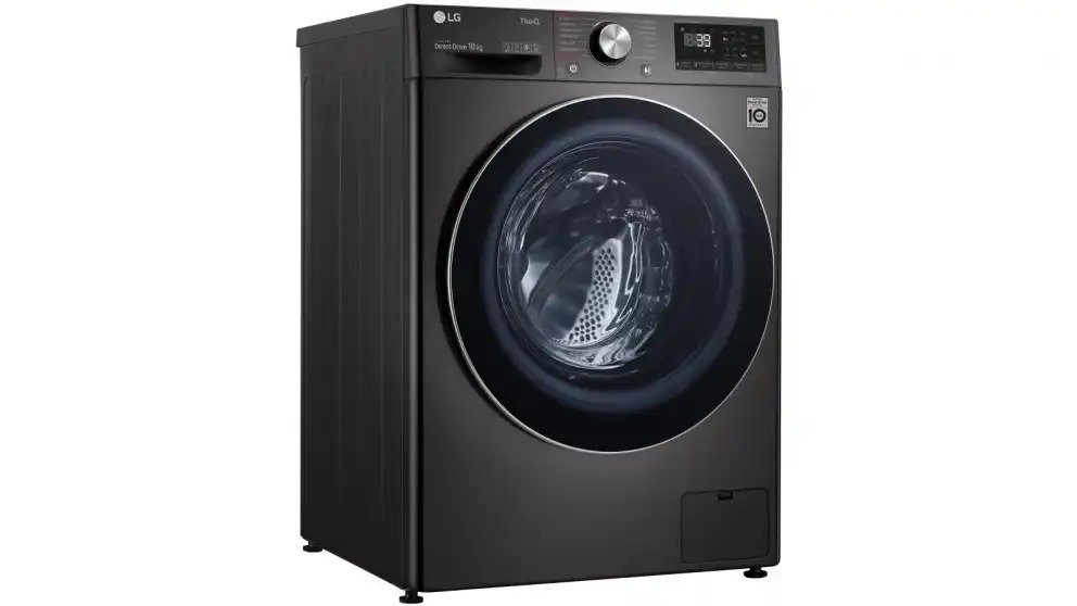 Lave-linge à chargement frontal LG Série 9 10 kg avec Turbo Clean 360 – Acier noir