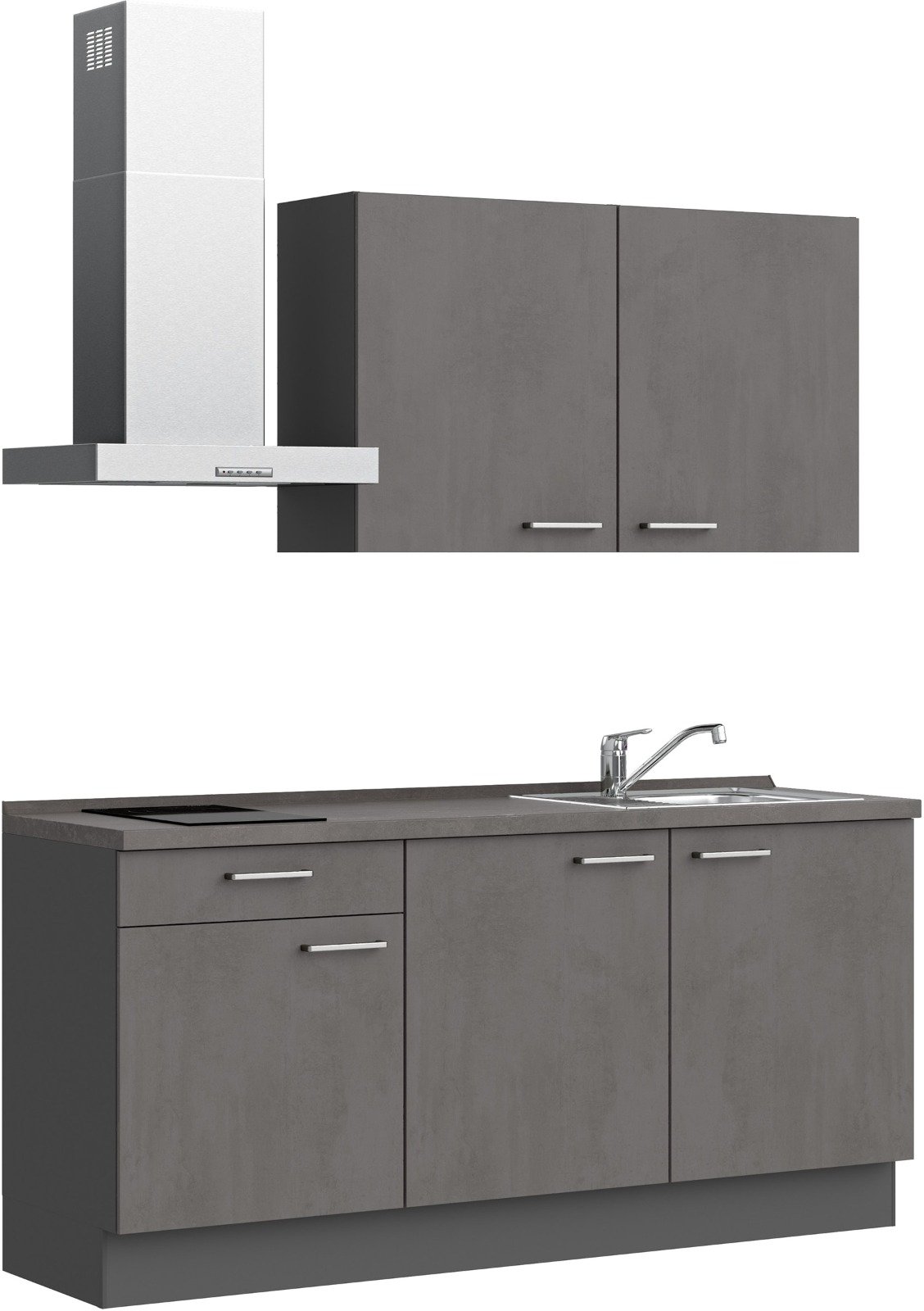 UB DESIGN – Pack Cuisine ASTUCIO BETON GRIS GAUCHE – 180CM