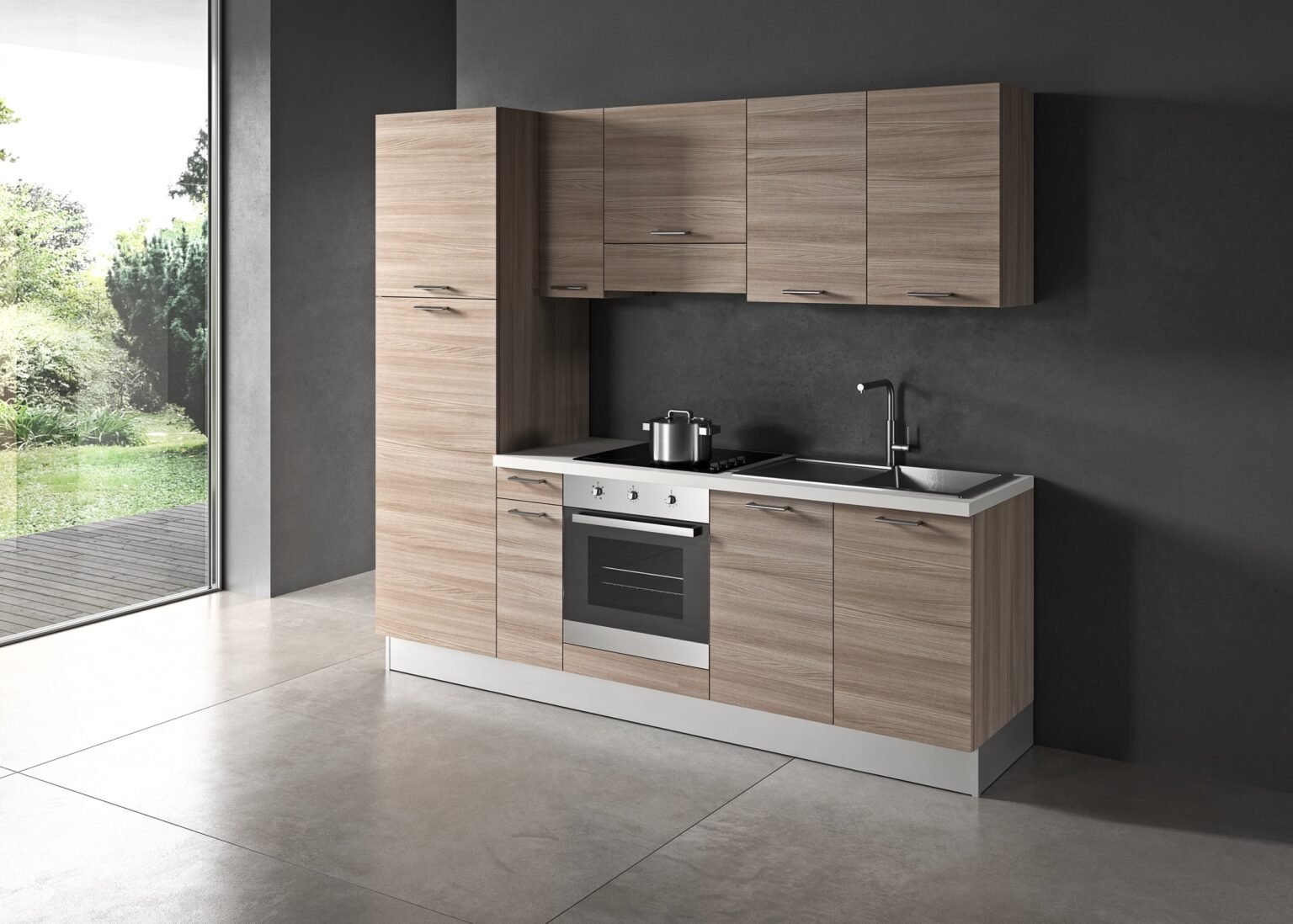 NEWFORM – Pack Cuisine Raffaello Orme Tafira 240 cm + électroménager