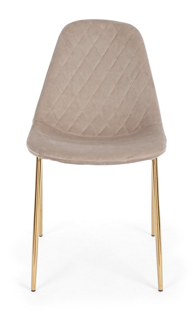 BIZZOTTO – Chaise 4 Chaises Terry Velours Taupe