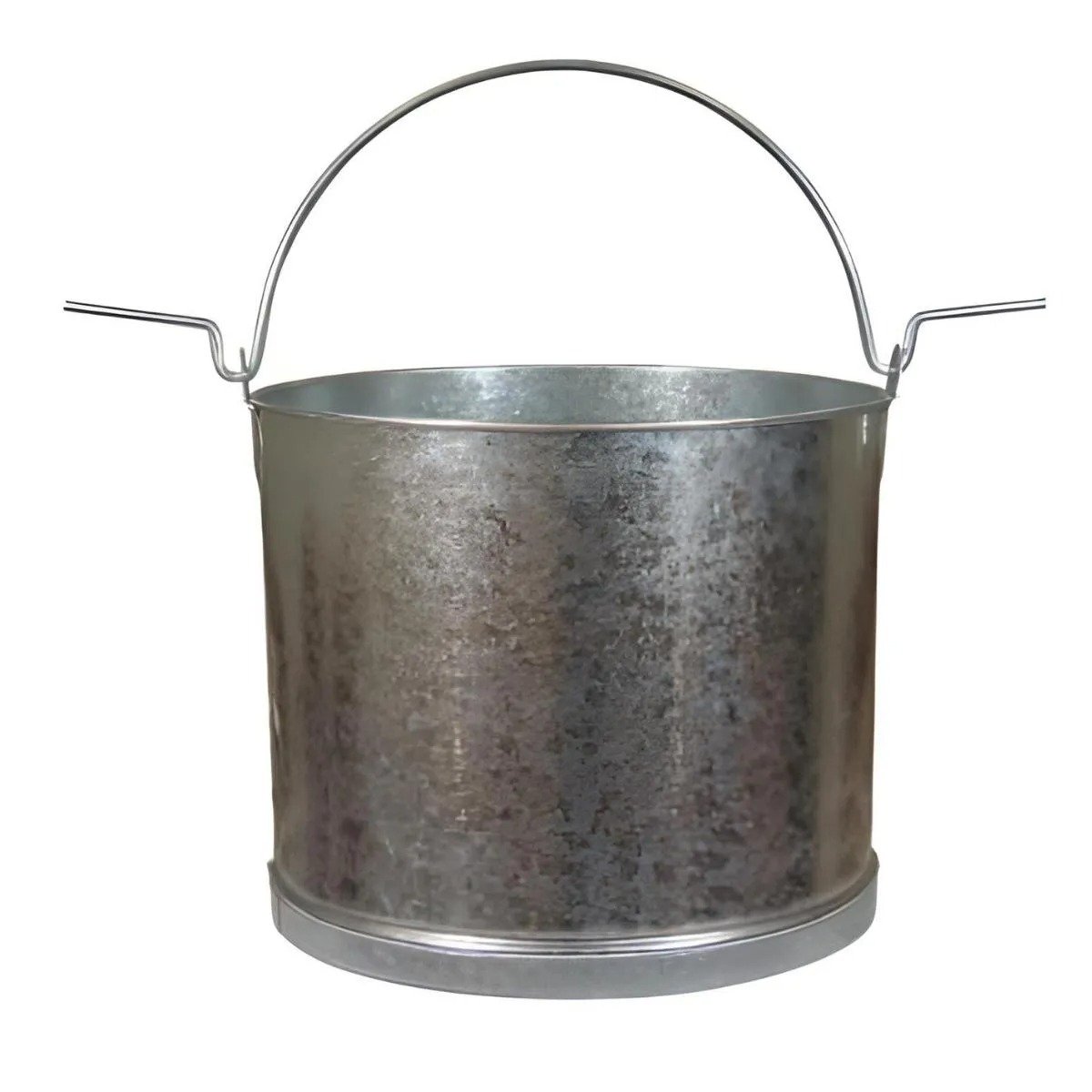 Visiodirect Seau en acier brillant avec poignée 40 Litres – Ø 40 x Hauteur 35 cm