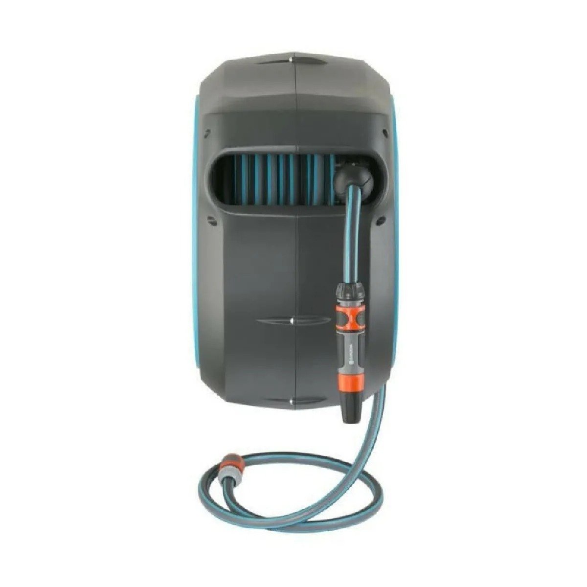 GARDENA Devidoir automatique mural RollUp L liseret bleu – Longueur 30m – O13mm – Kit complet – Garantie 5 ans 18625-20
