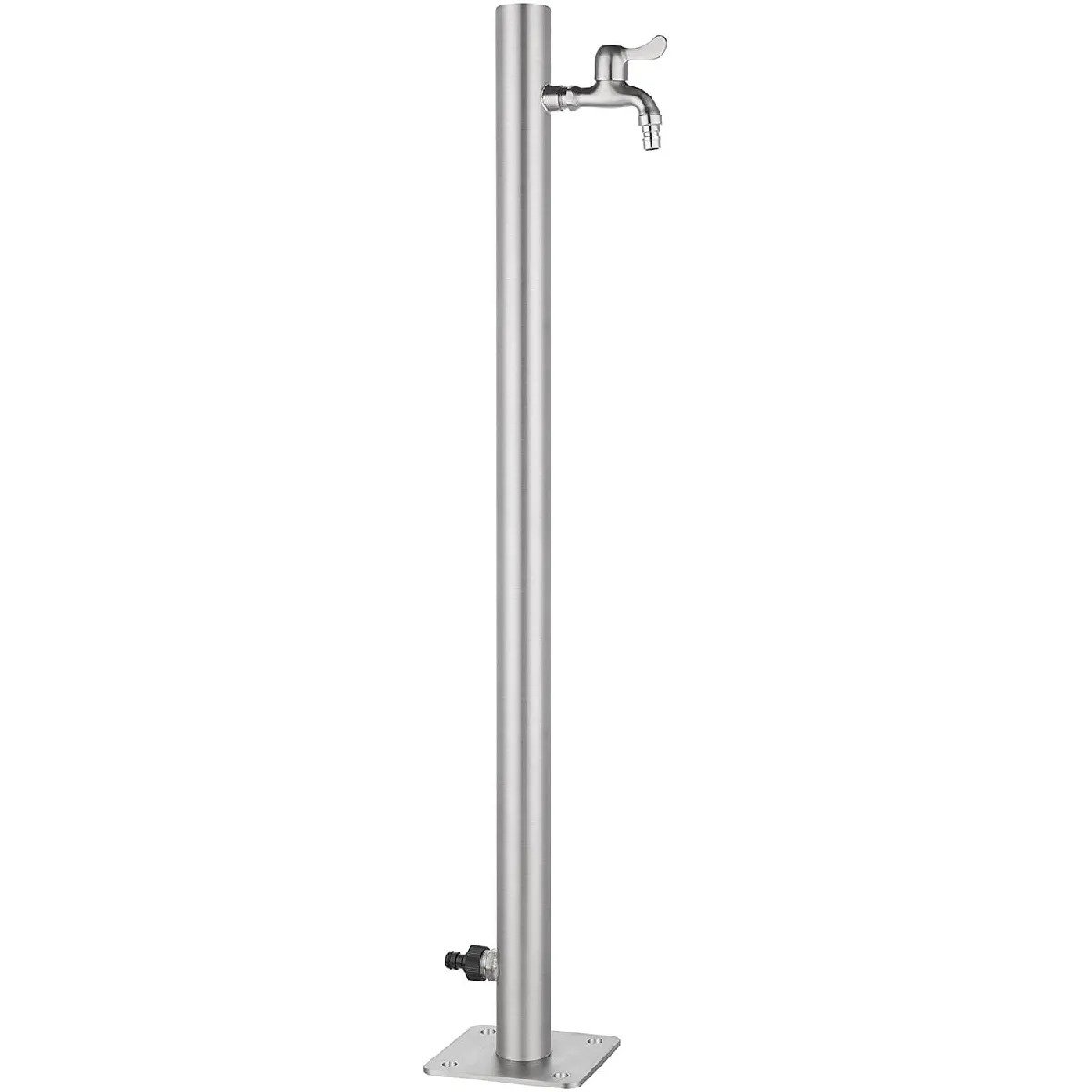 Bcelec WCR-50 Robinet d’extérieur 95x5cm, colonne d’eau extérieure en acier inoxydable, distributeur d’eau, point d’eau jardin